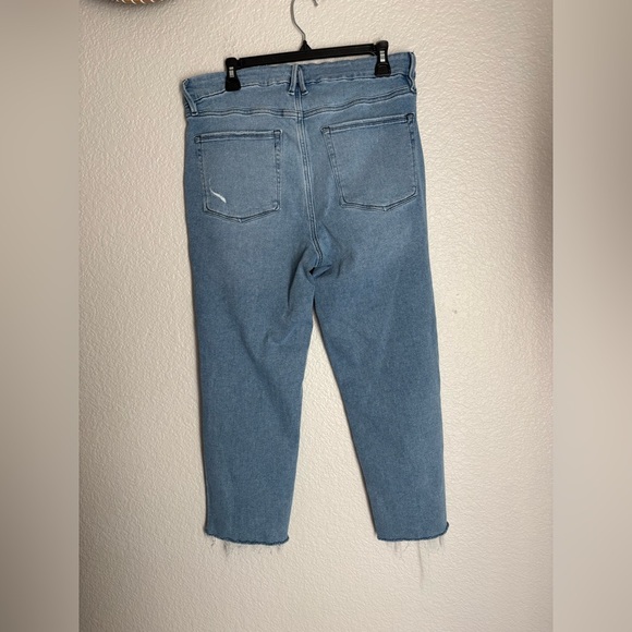 Good American Cropped High Rise Light Wash Jeans Size 16 - Picture 7 of 7